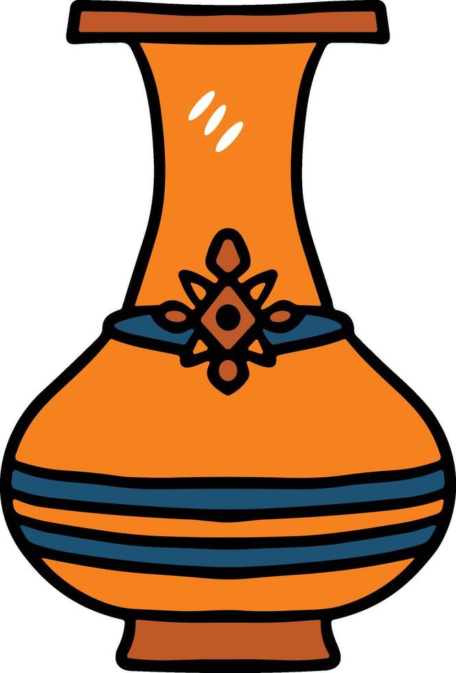 A trophy cup with a leaf design on it vector