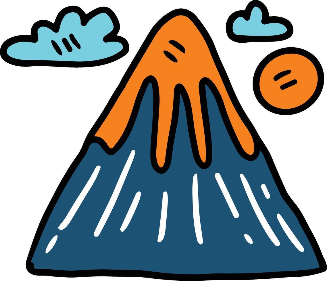 A mountain with trees in the background vector