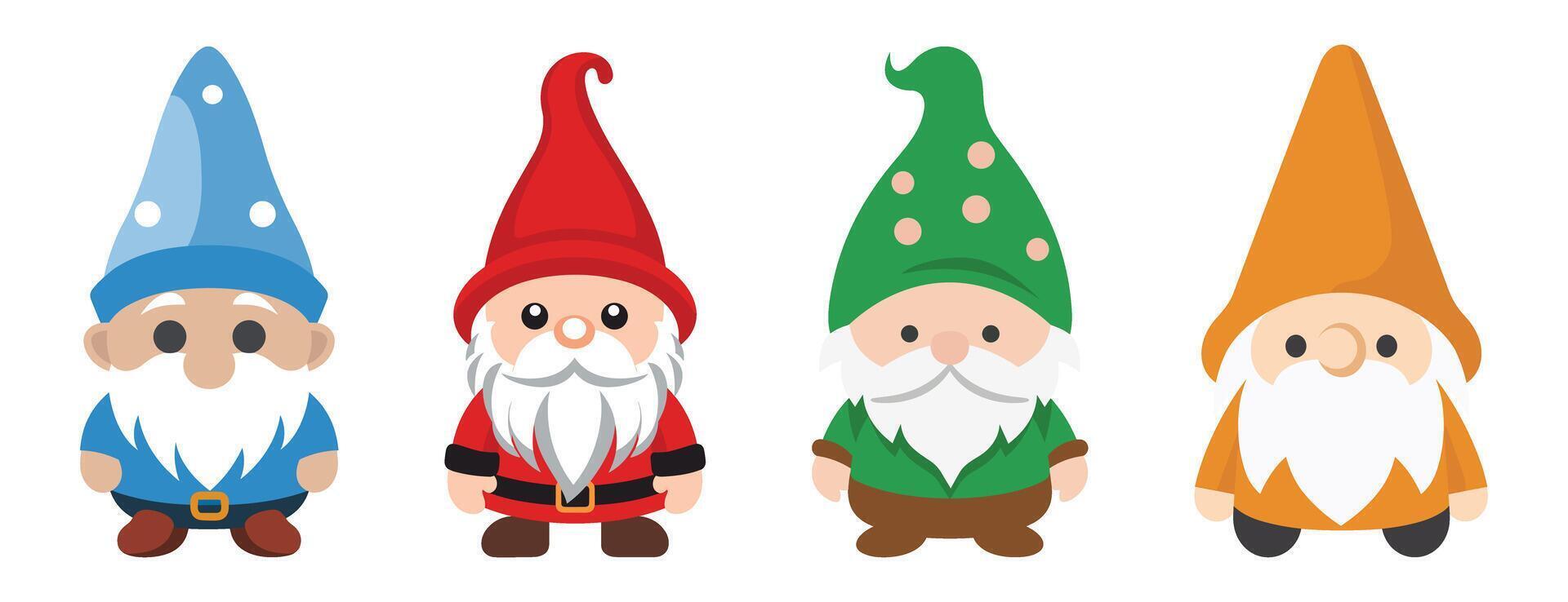 Set of Cute Gnome Illustration vector