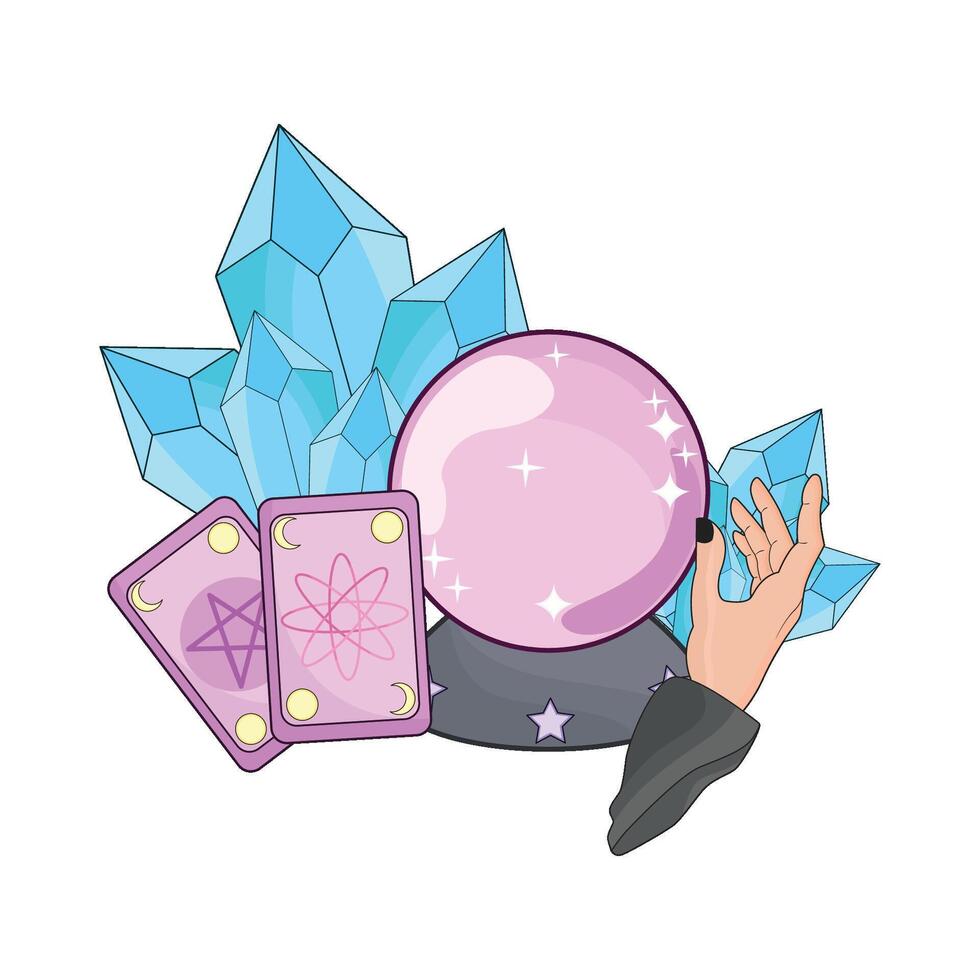 illustration of fortune teller vector