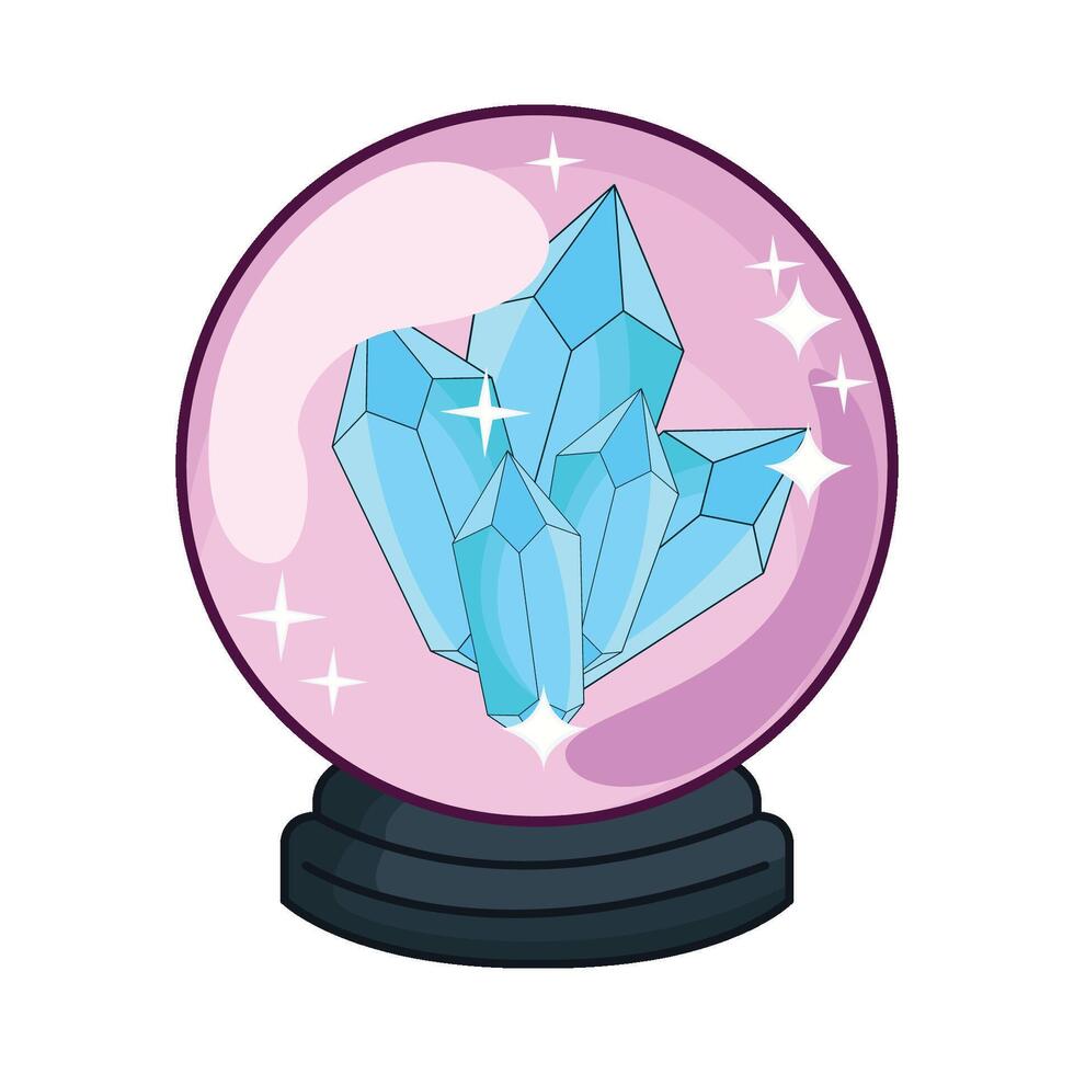 illustration of crystal ball vector