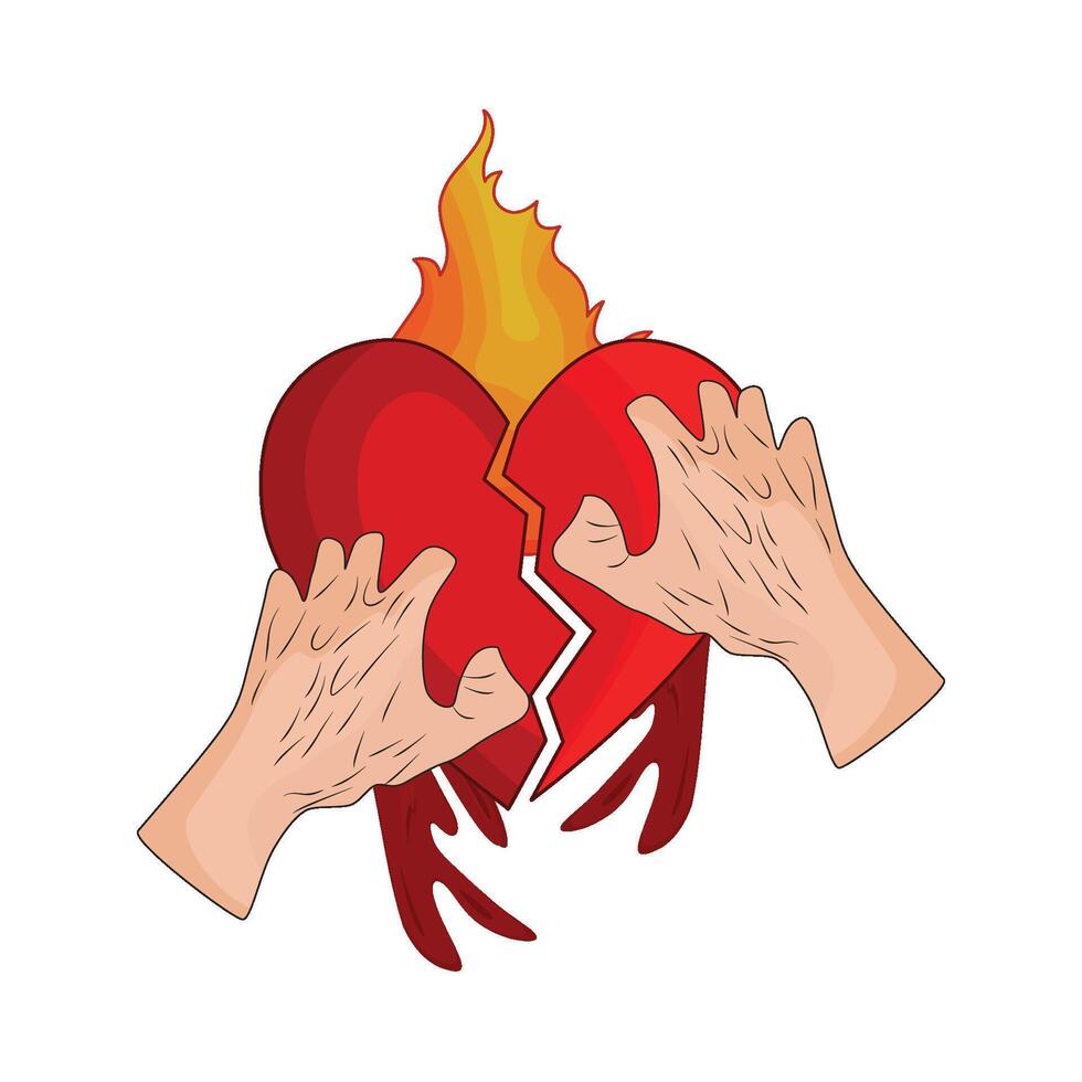 TAB 3 5 BROKEN HEART vector