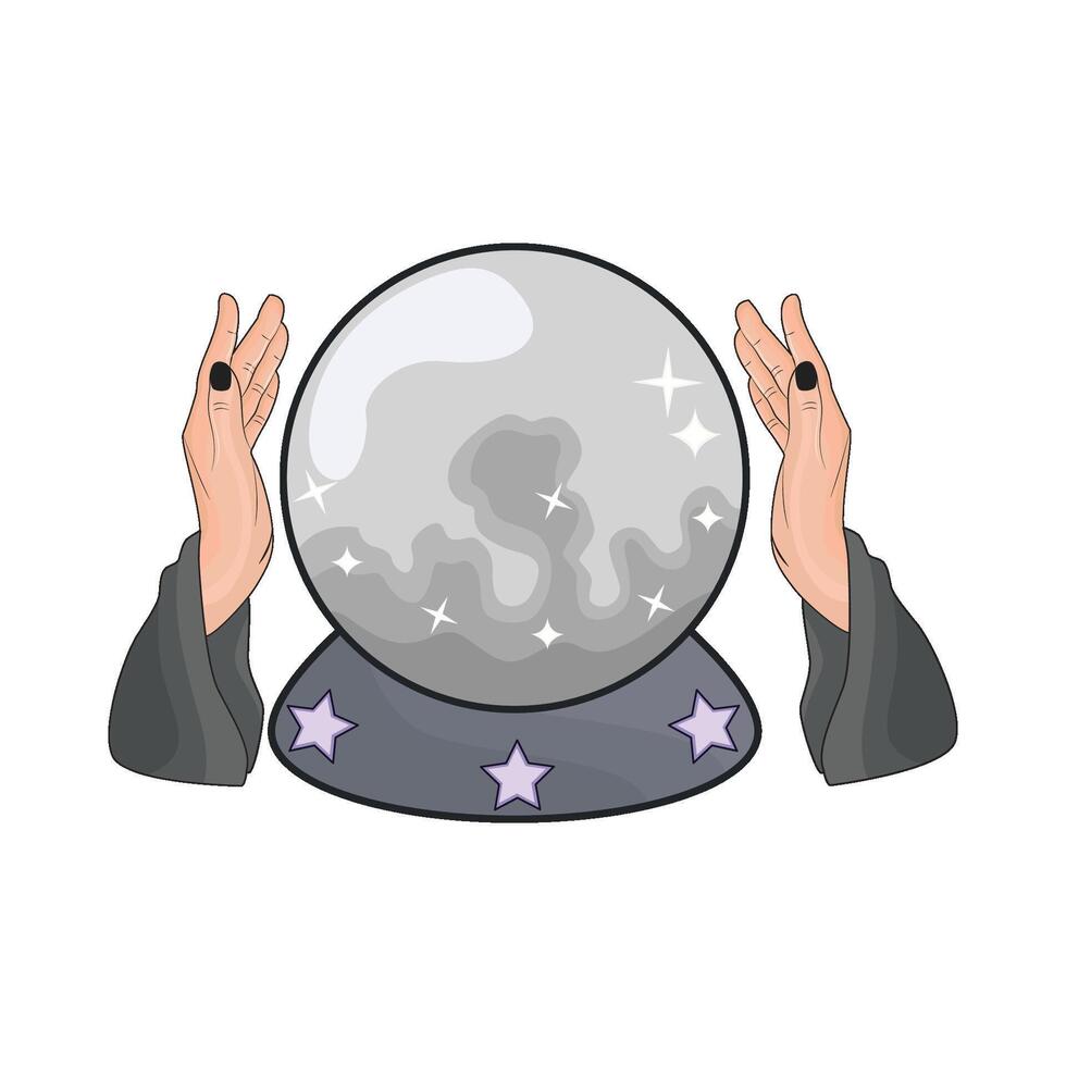 illustration of magic crystal ball vector