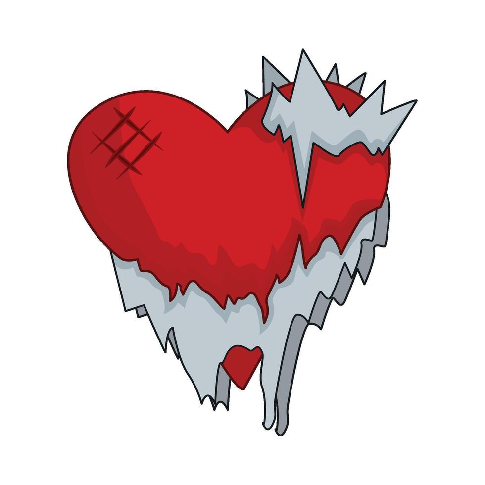 illustration of broken heart vector