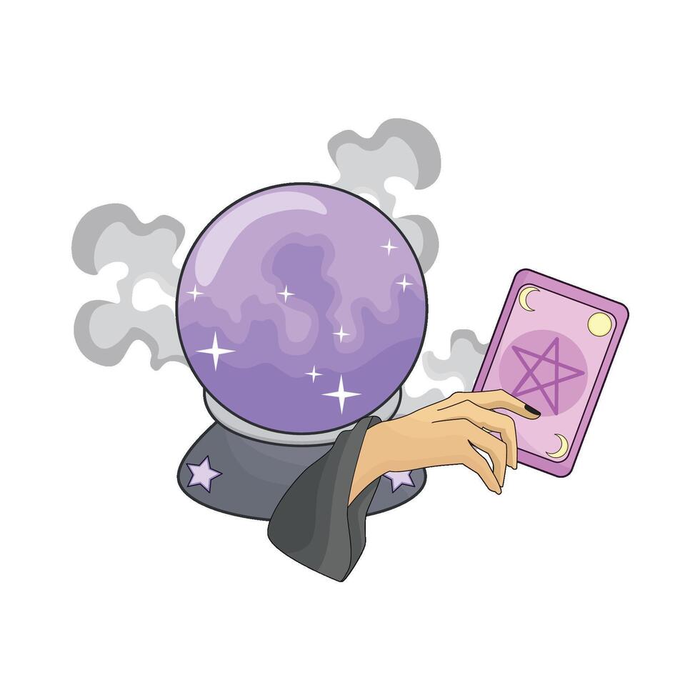 illustration of fortune teller vector