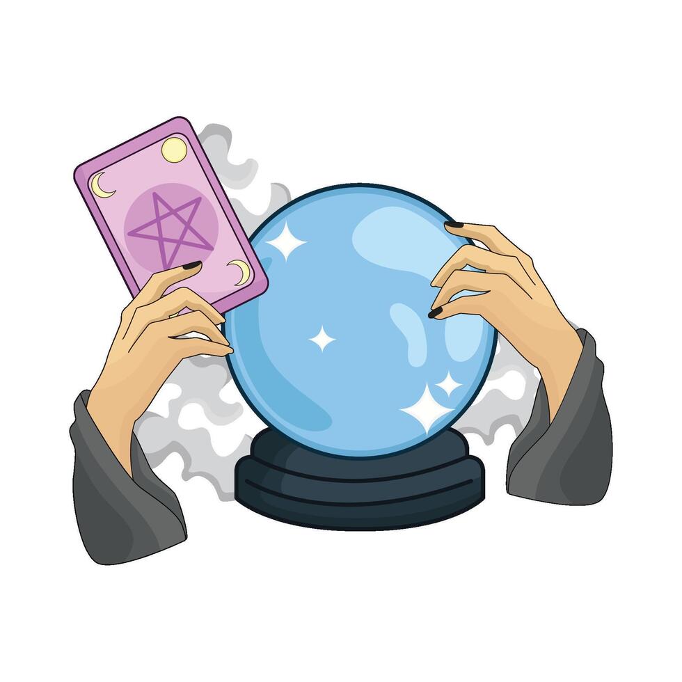 illustration of fortune teller vector