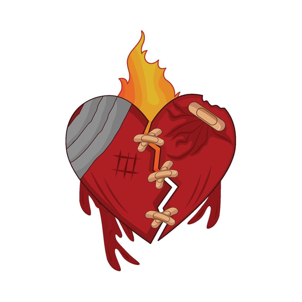 illustration of broken heart vector