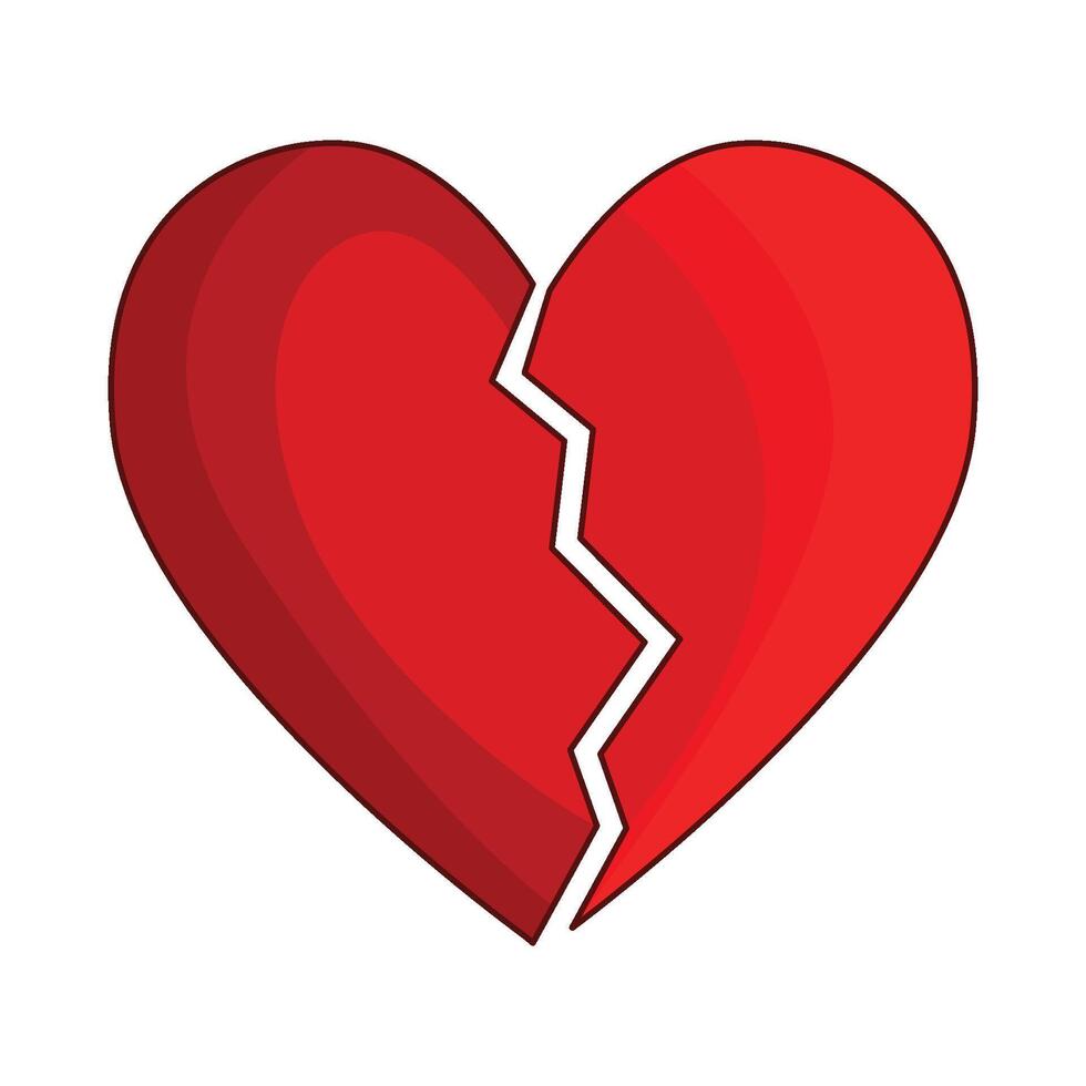 illustration of broken heart vector