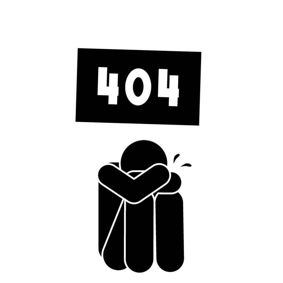 error illustration, website error 404 vector