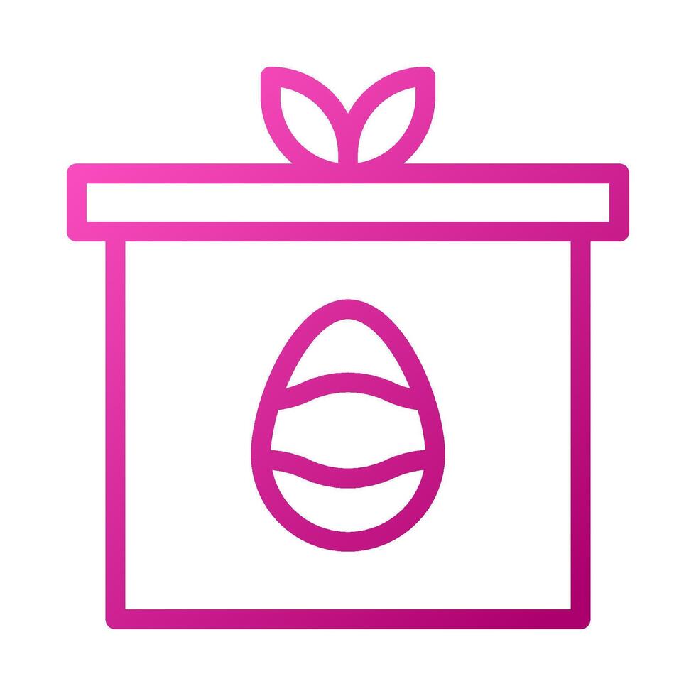 Gift egg Element gradient pink easter illustration vector