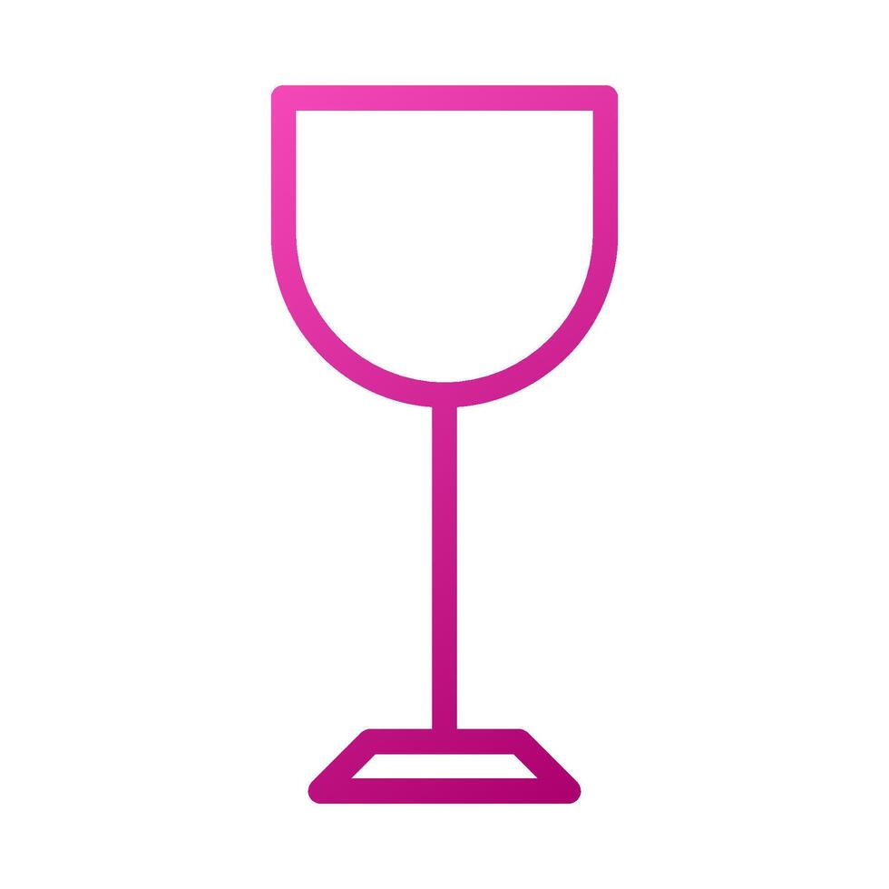 Glass wine Element gradient pink easter illustration vector