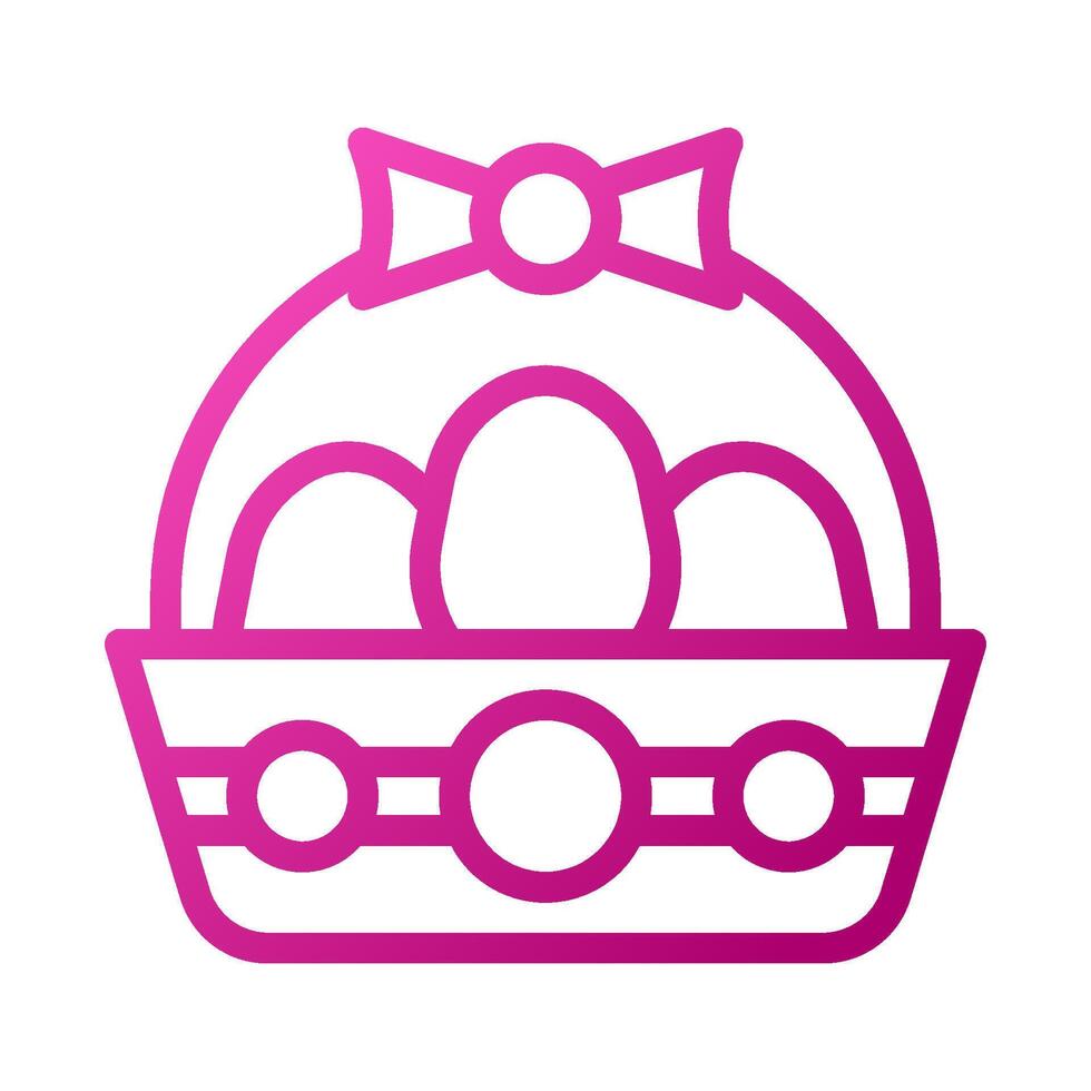 Bucket egg Element gradient pink easter illustration vector