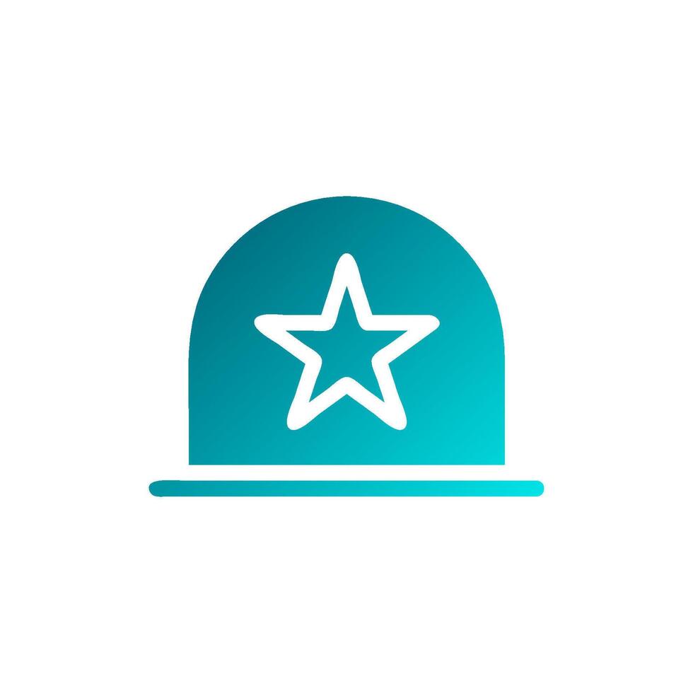Helmet Element solid gradient soft blue military illustration vector