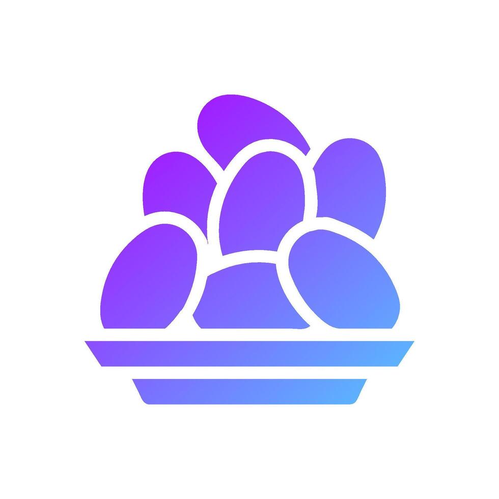 Palmdates element solid blue purple ramadan illustration vector