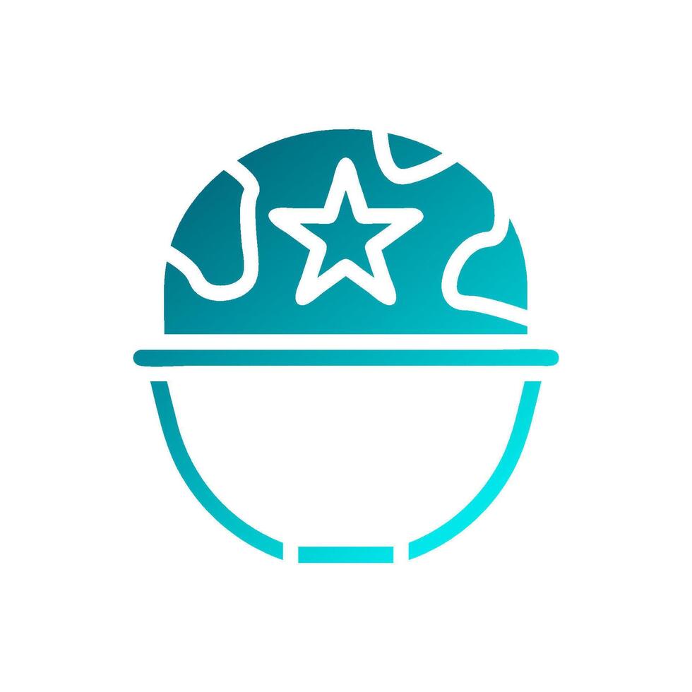 Helmet Element solid gradient soft blue military illustration vector