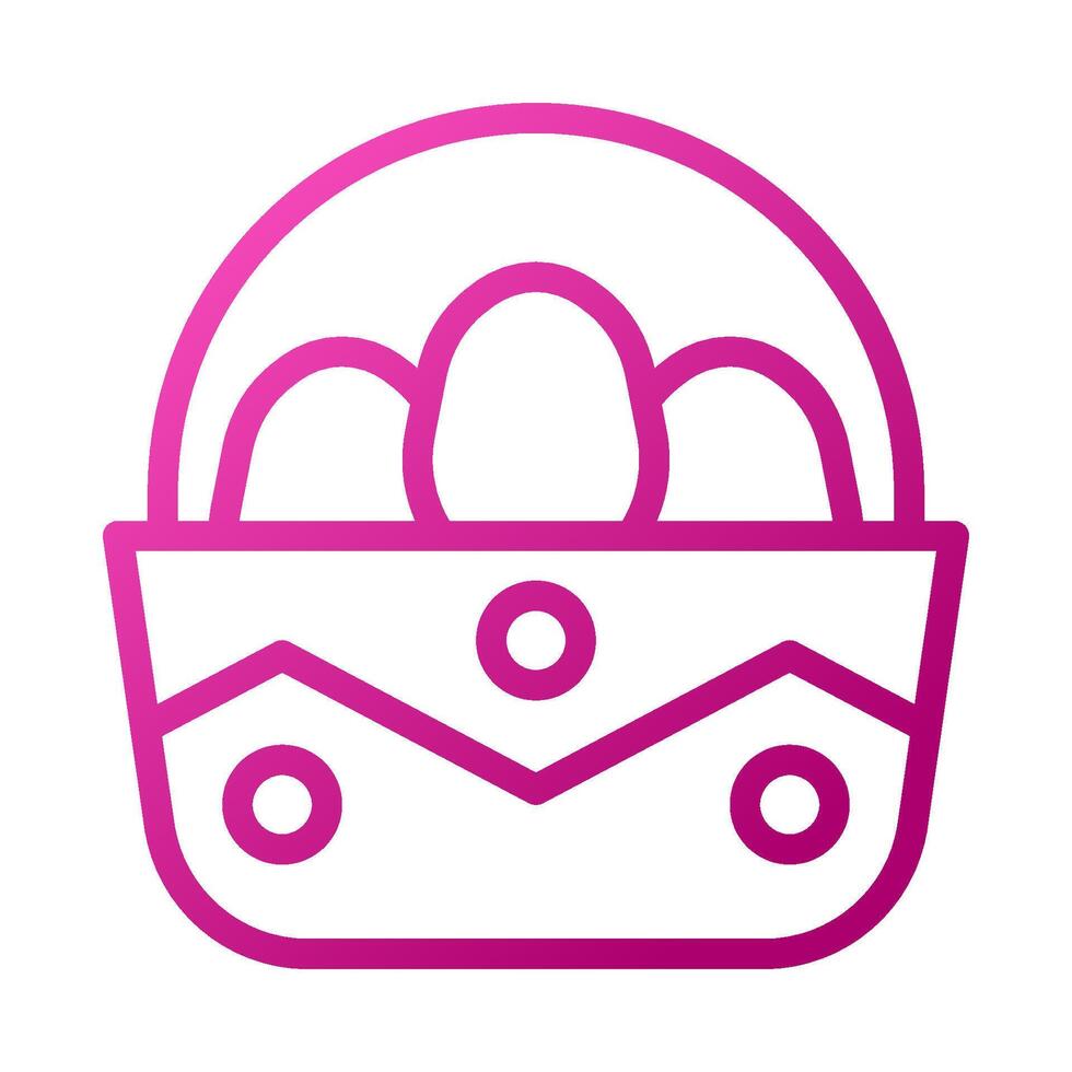 Bucket egg Element gradient pink easter illustration vector