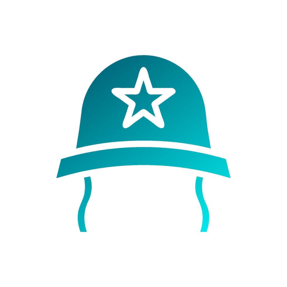 Helmet Element solid gradient soft blue military illustration vector