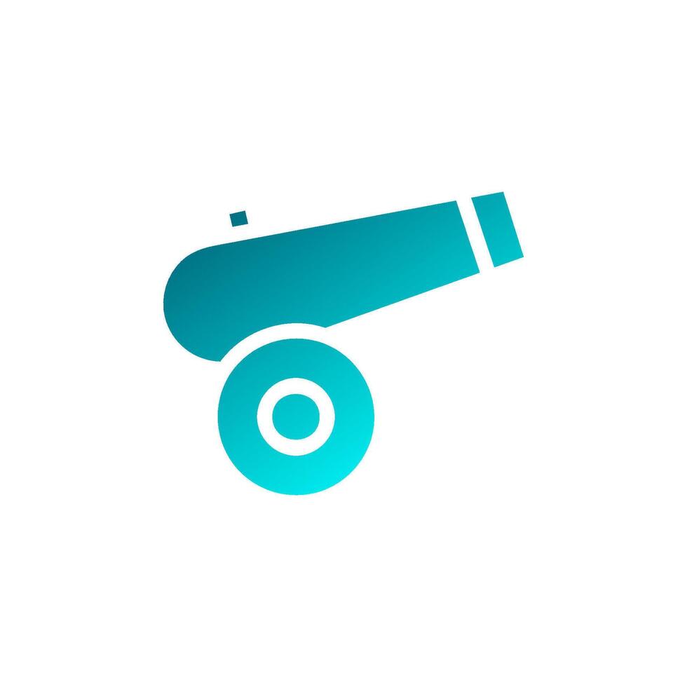 Cannon Element solid gradient soft blue military illustration vector