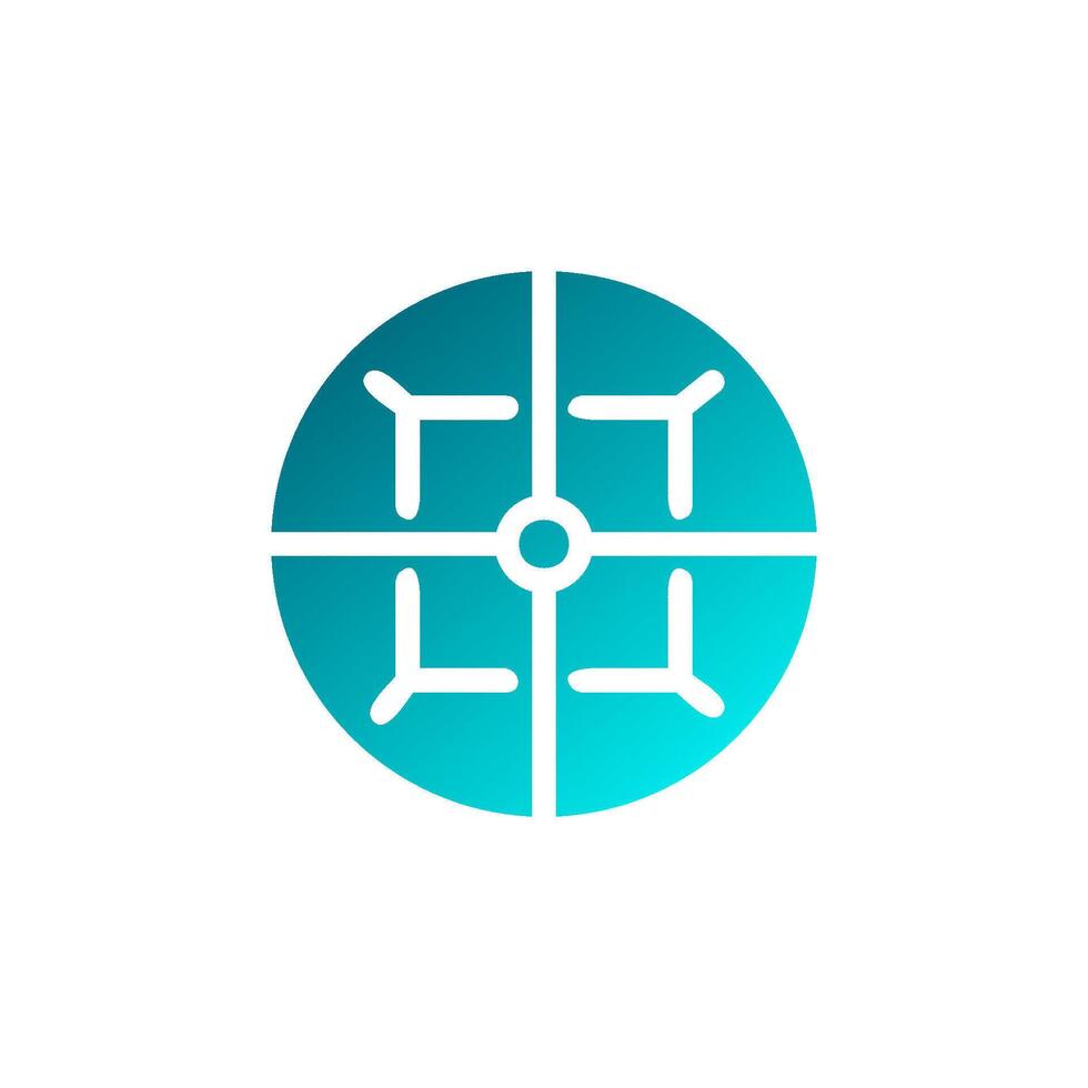 Target Element solid gradient soft blue military illustration vector
