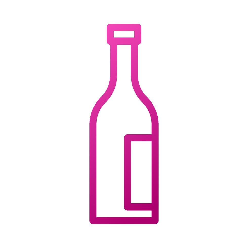 Glass wine Element gradient pink easter illustration vector