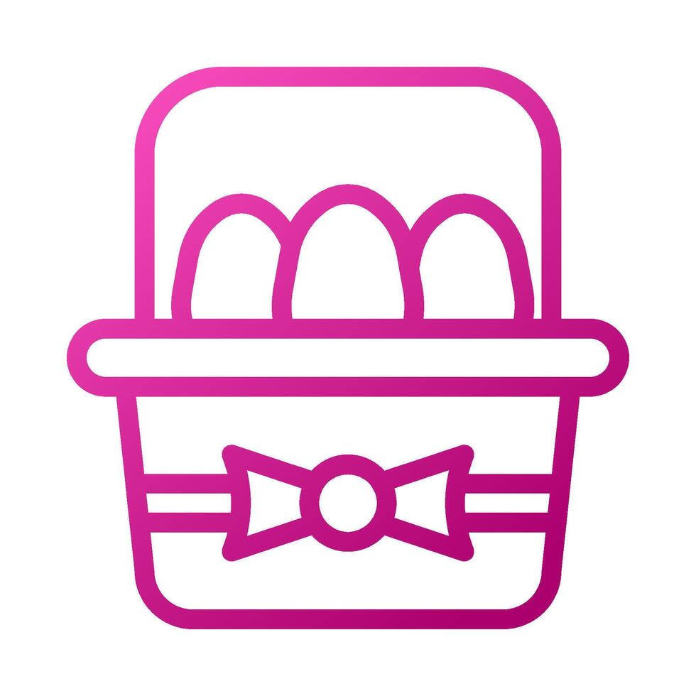Bucket egg Element gradient pink easter illustration vector