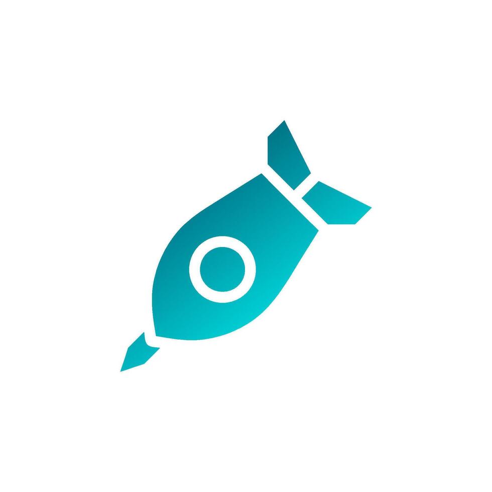 Rocket Element solid gradient soft blue military illustration vector