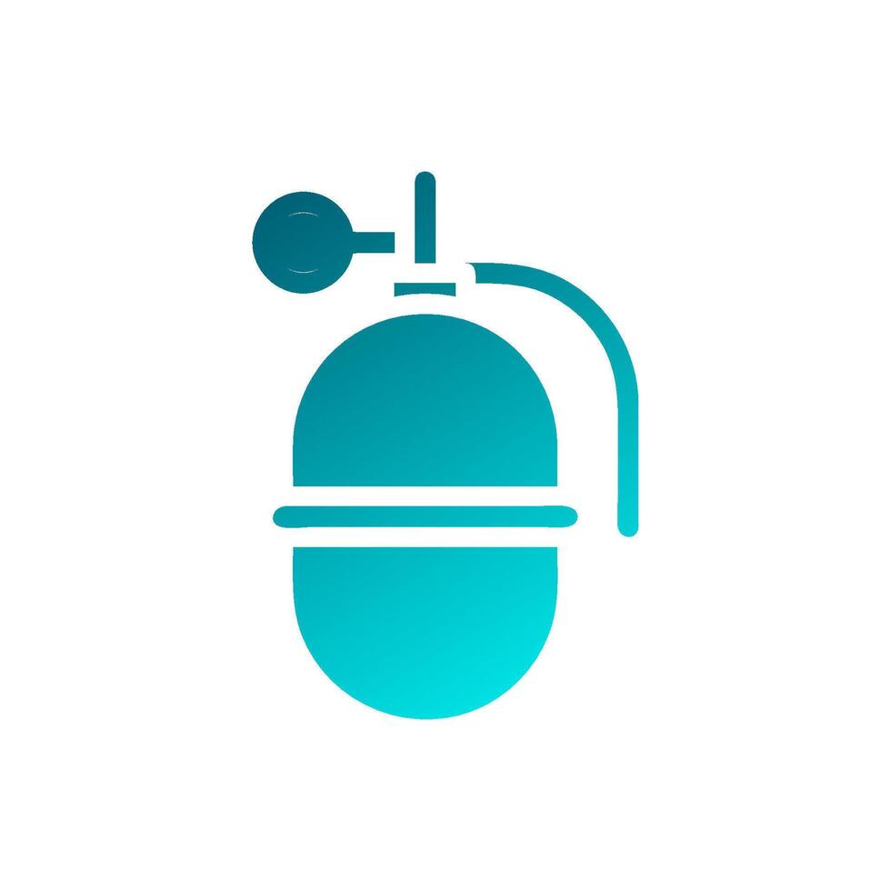 Grenade Element solid gradient soft blue military illustration vector