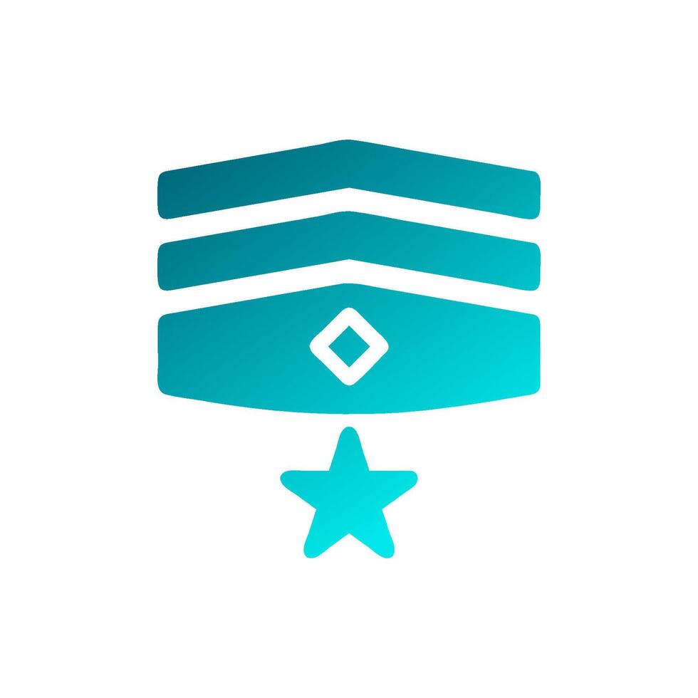 Badge Element solid gradient soft blue military illustration vector