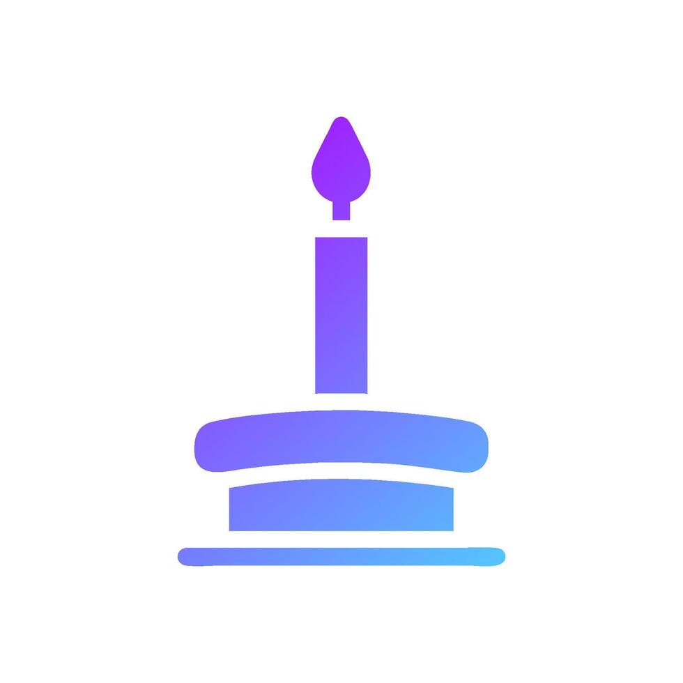 Candle element solid blue purple ramadan illustration vector