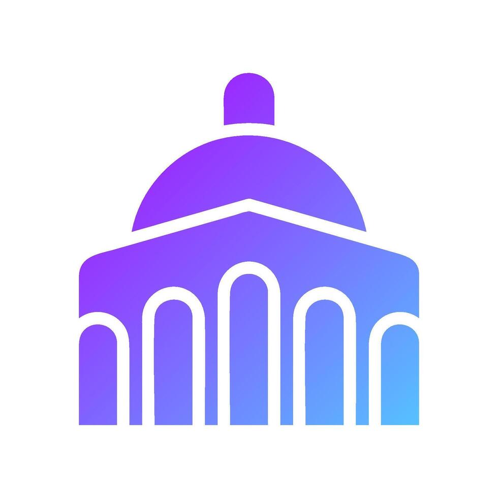 Mosque element solid blue purple ramadan illustration vector