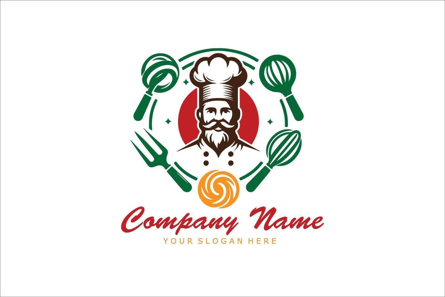 Kitchen Chef Logo Design vector