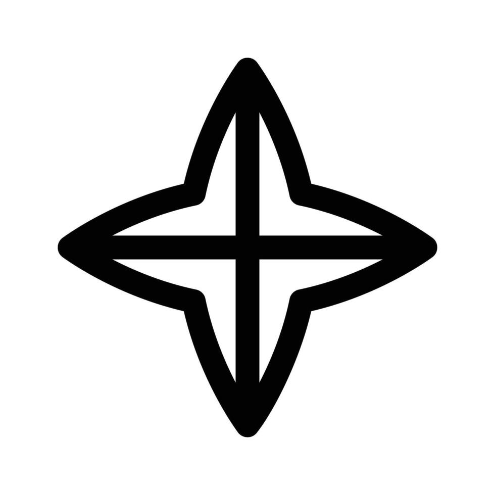 Well designed icon of windrose in editable design vector
