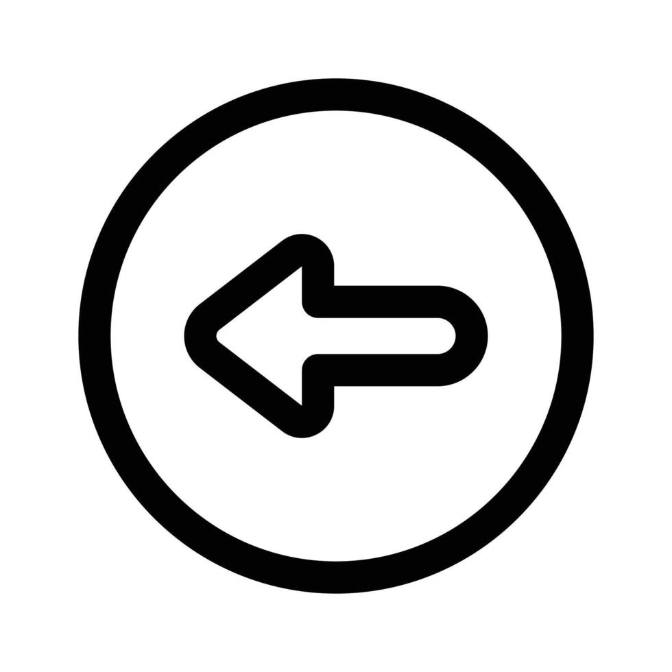 Left Arrow Icon in trendy style isolated on white background vector