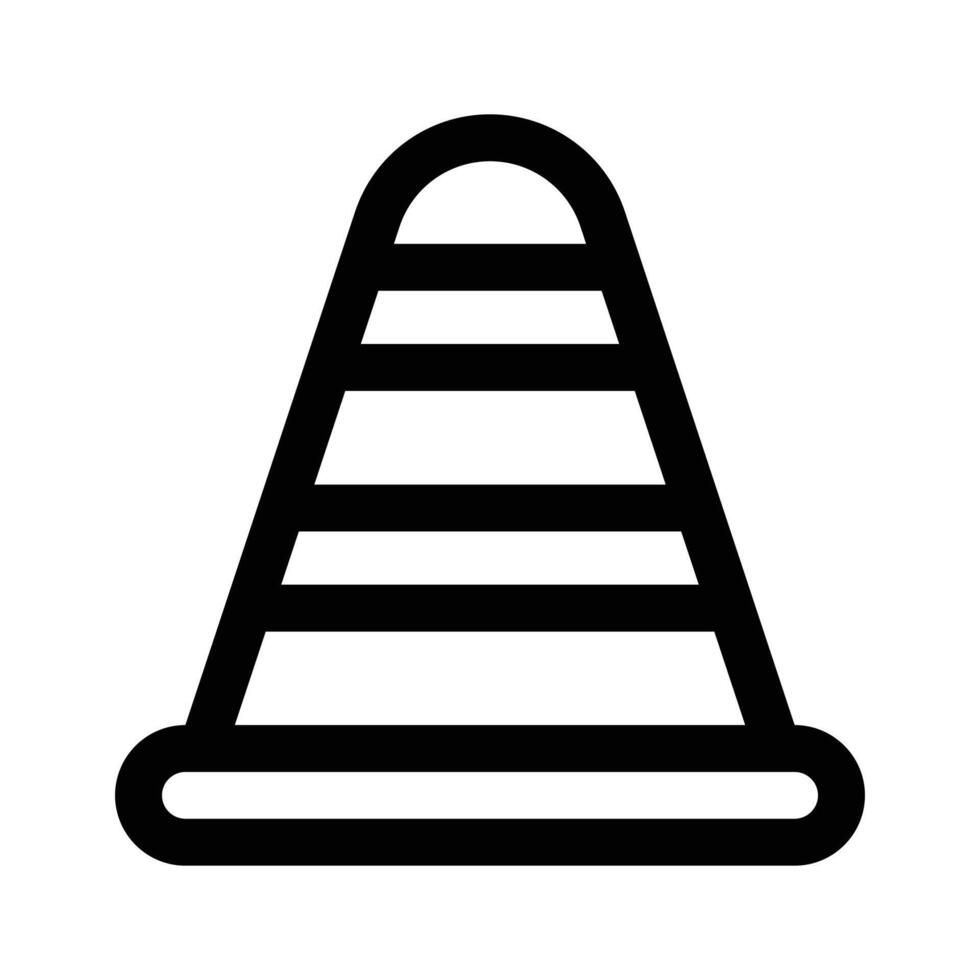An amazing icon of traffic cone in modern style vector