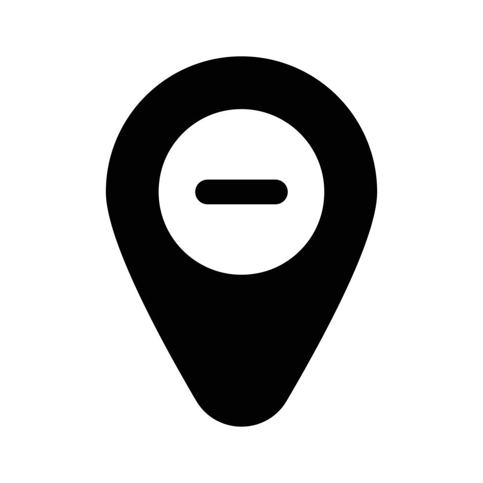 Get this creative icon of remove location in editable style vector