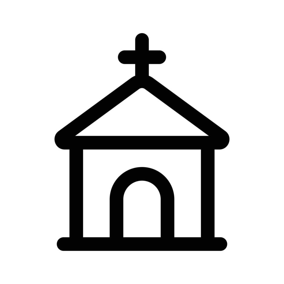 Christians worship place, church icon design editable vector