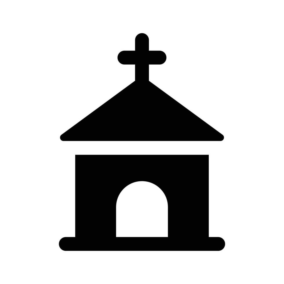 Christians worship place, church icon design editable vector