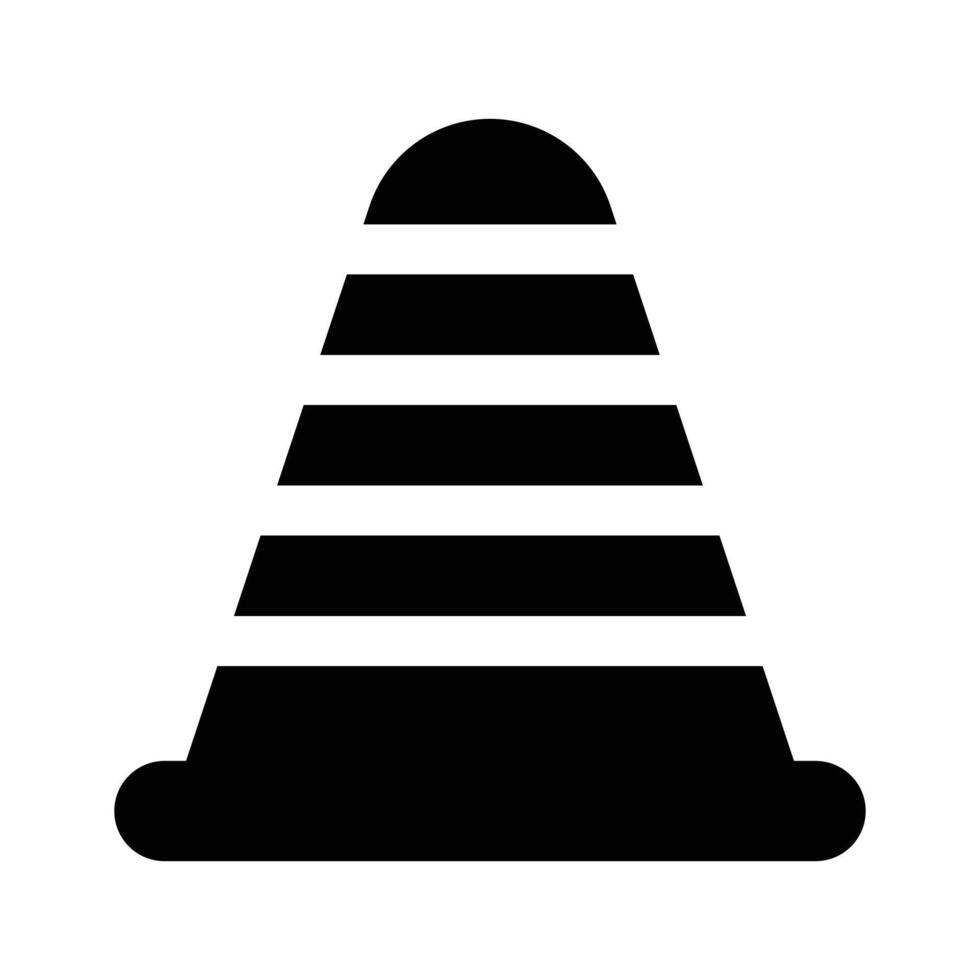 An amazing icon of traffic cone in modern style vector