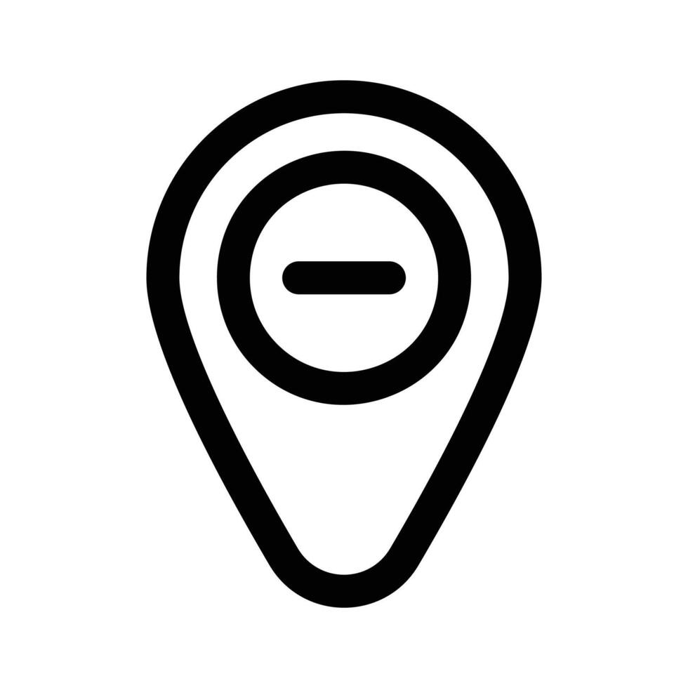 Get this creative icon of remove location in editable style vector