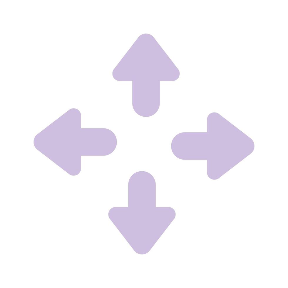 Four way direction arrow sign, road sign direction icon, design vector