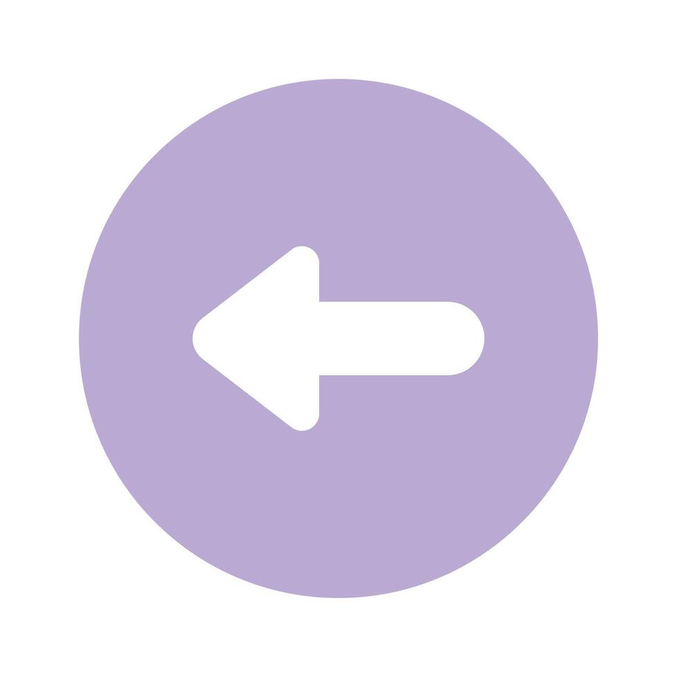 Left Arrow Icon in trendy style isolated on white background vector