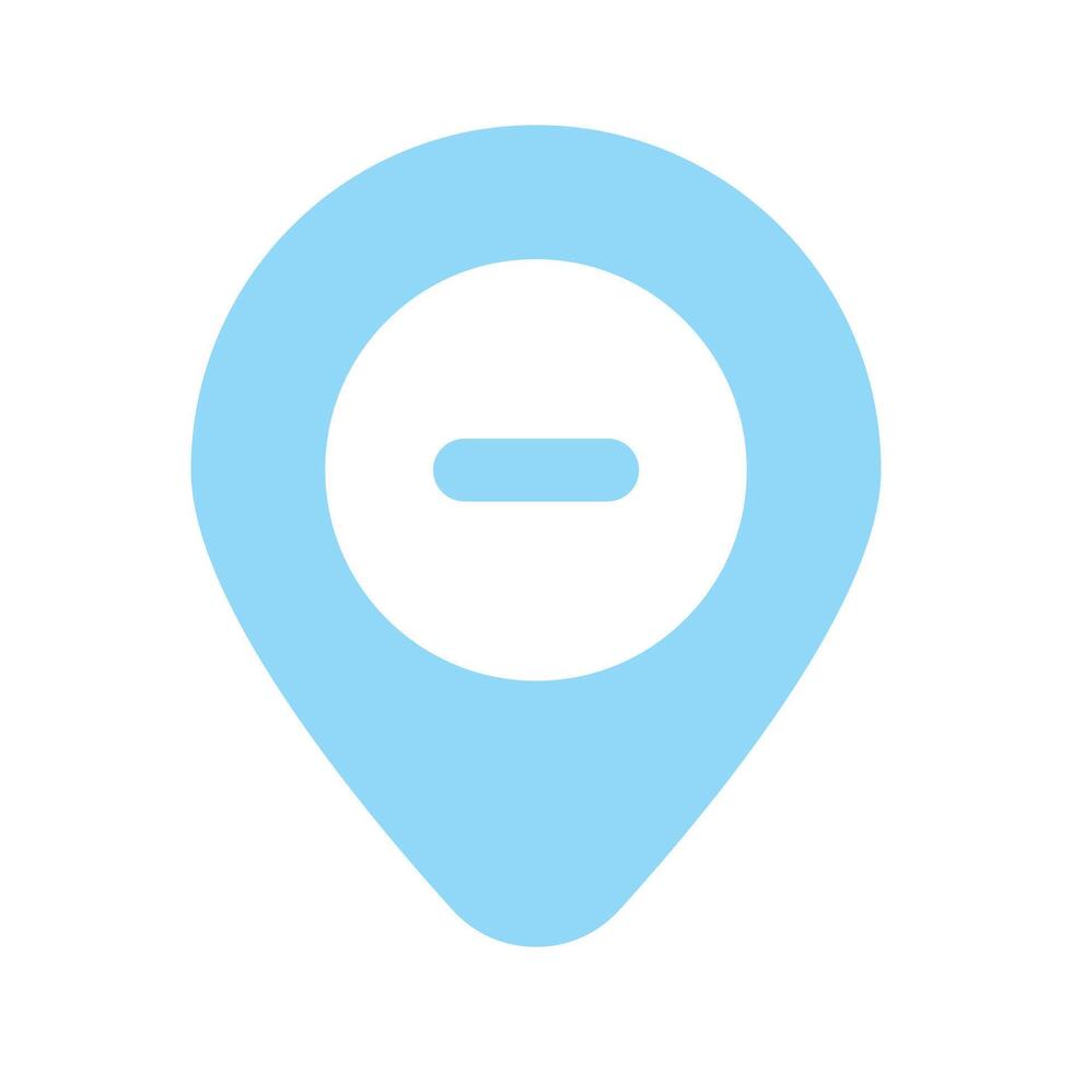 Get this creative icon of remove location in editable style vector
