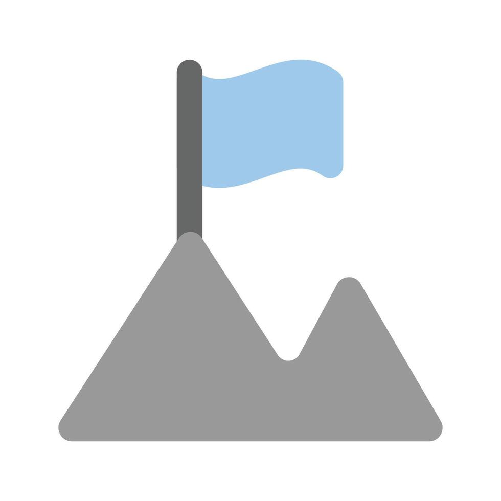 Mountain with location pin, of mountain location, hiking route icon vector