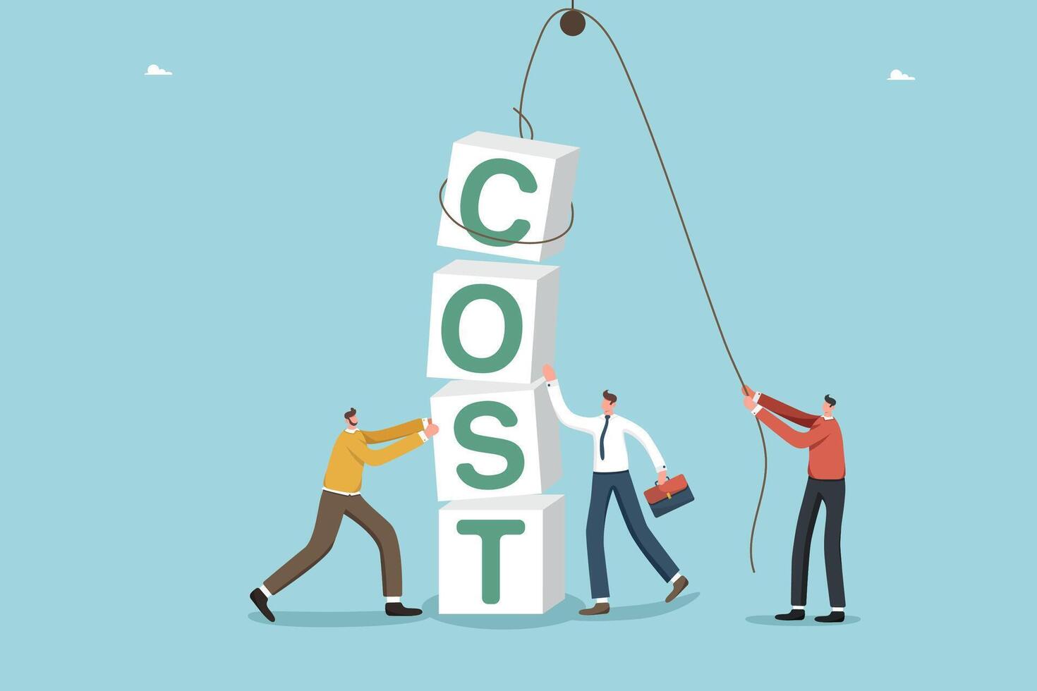 Team collects cost cubes vector