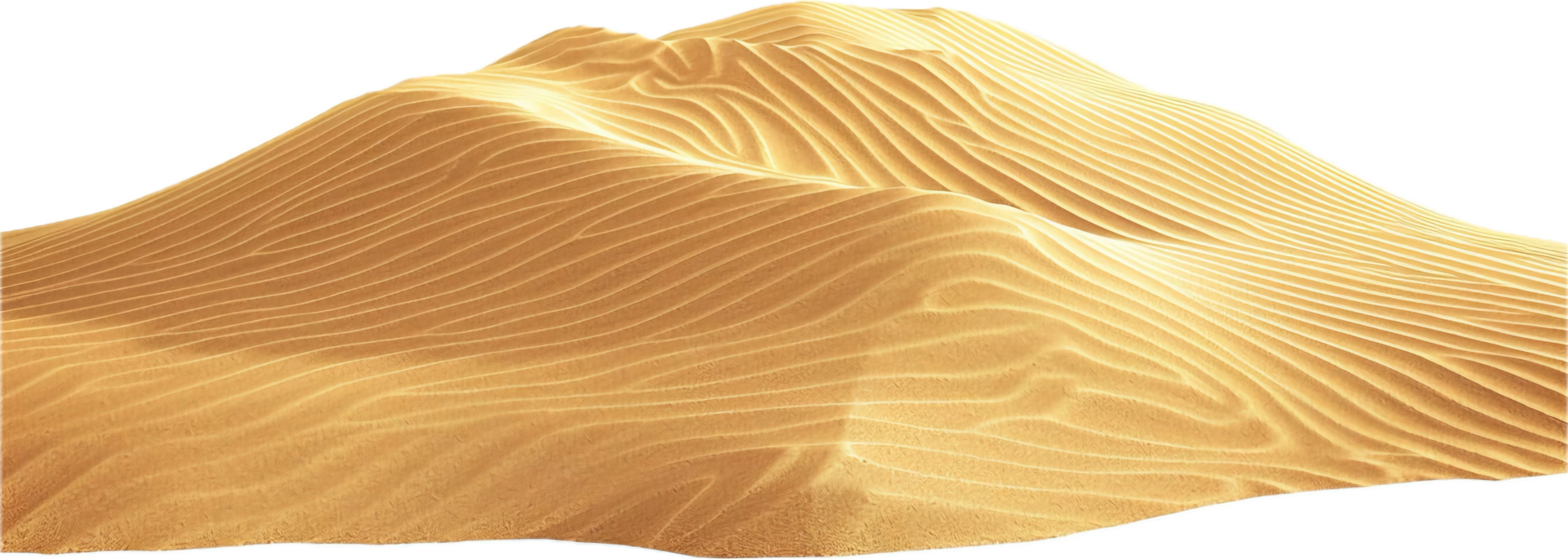 Golden Sand Dunes in Desert Landscape. png