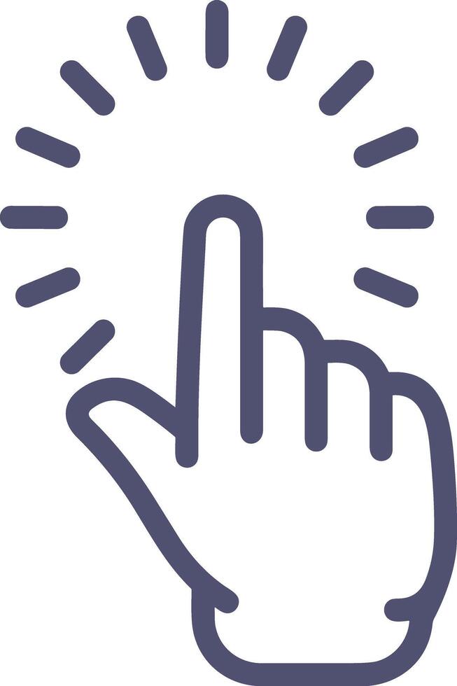 Hand with finger icon symbol image for gesture illustration vector