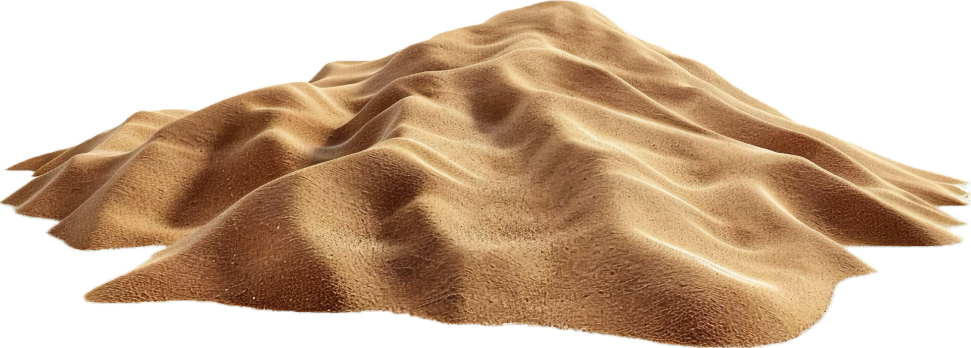 Golden Sand Dunes in Desert Landscape. png