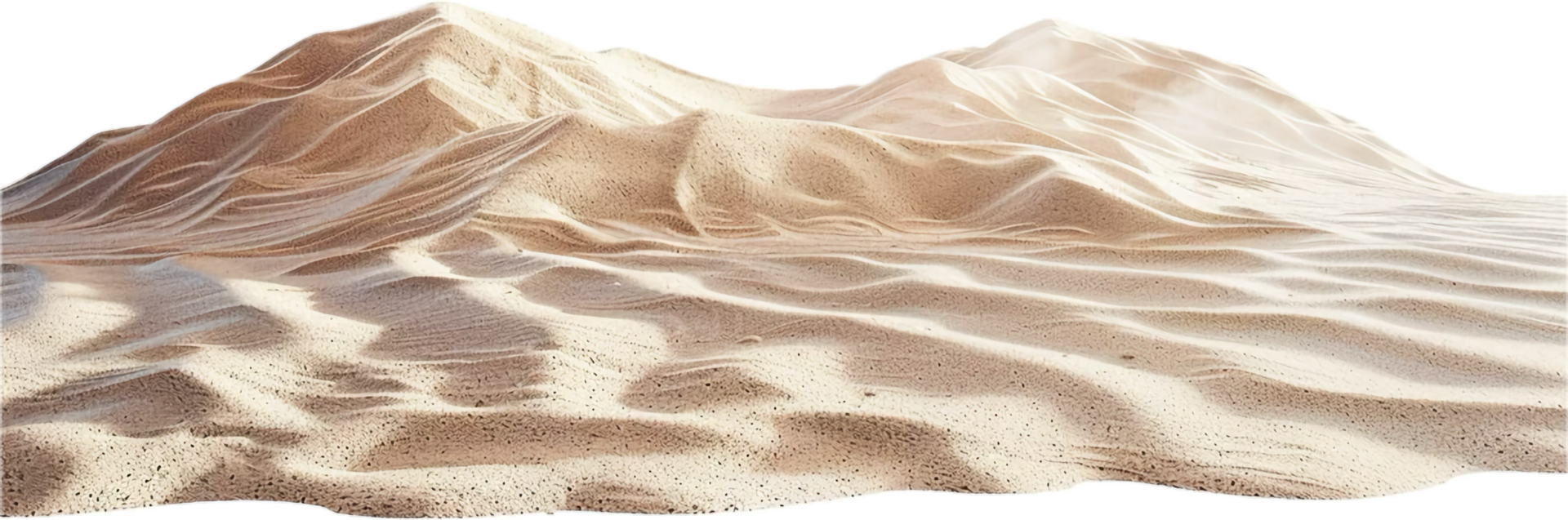 Golden Sand Dunes in Desert Landscape. png
