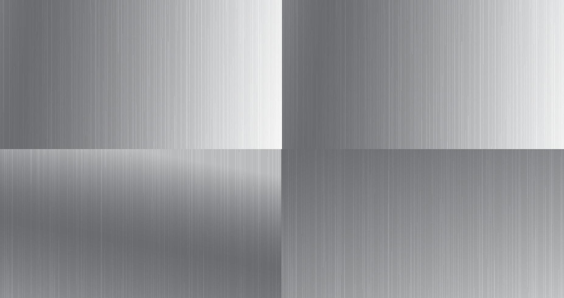 backgrounds of four different types of metal textures. metal backgrounds vector