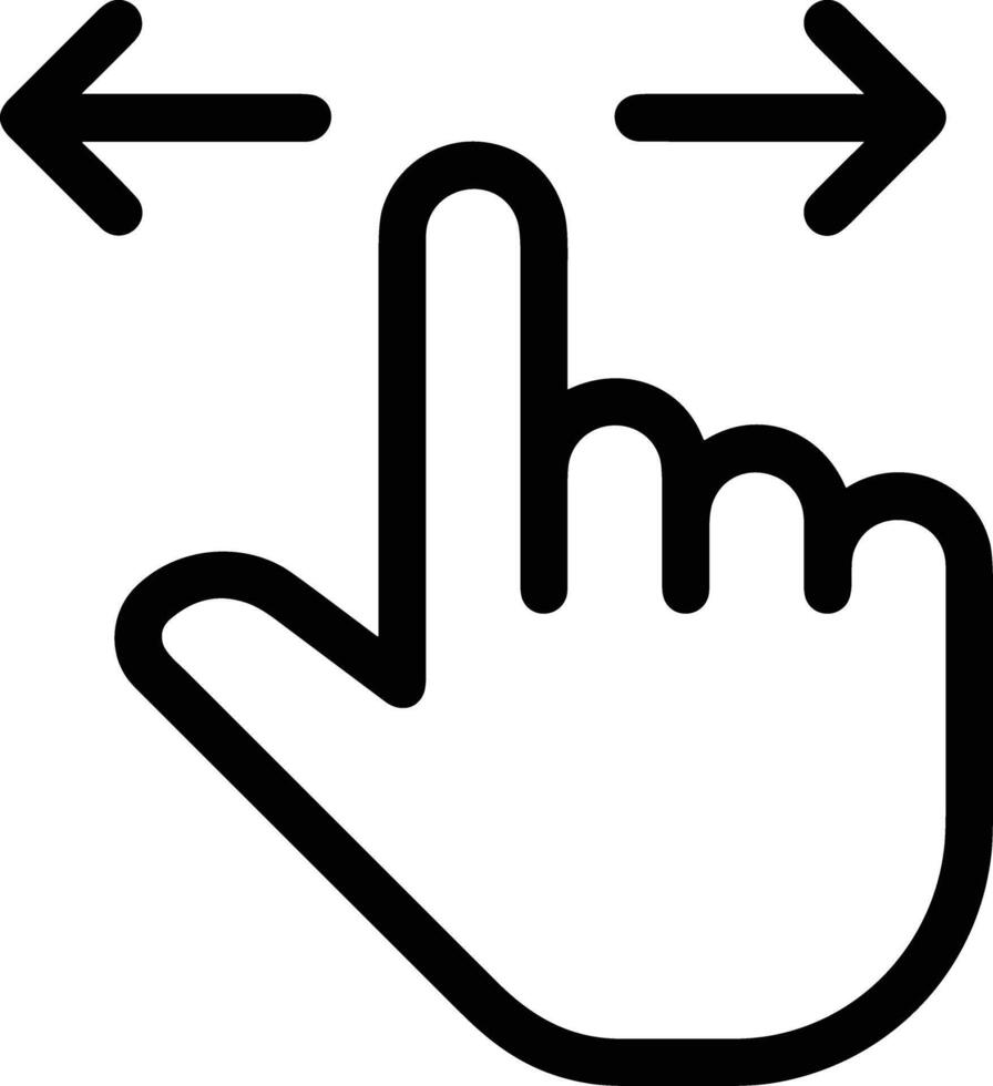 Hand with finger icon symbol image for gesture illustration vector